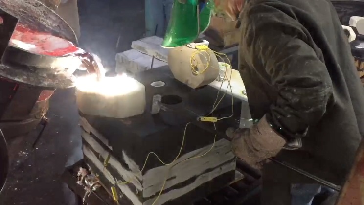 Metal casting and pouring process