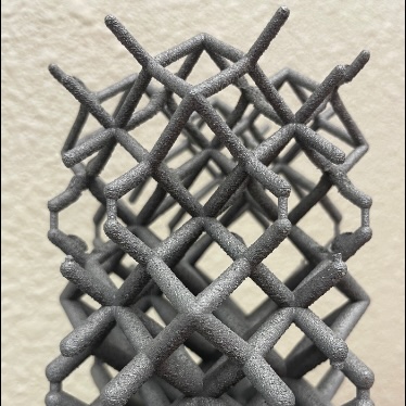 Metal additive lattice column